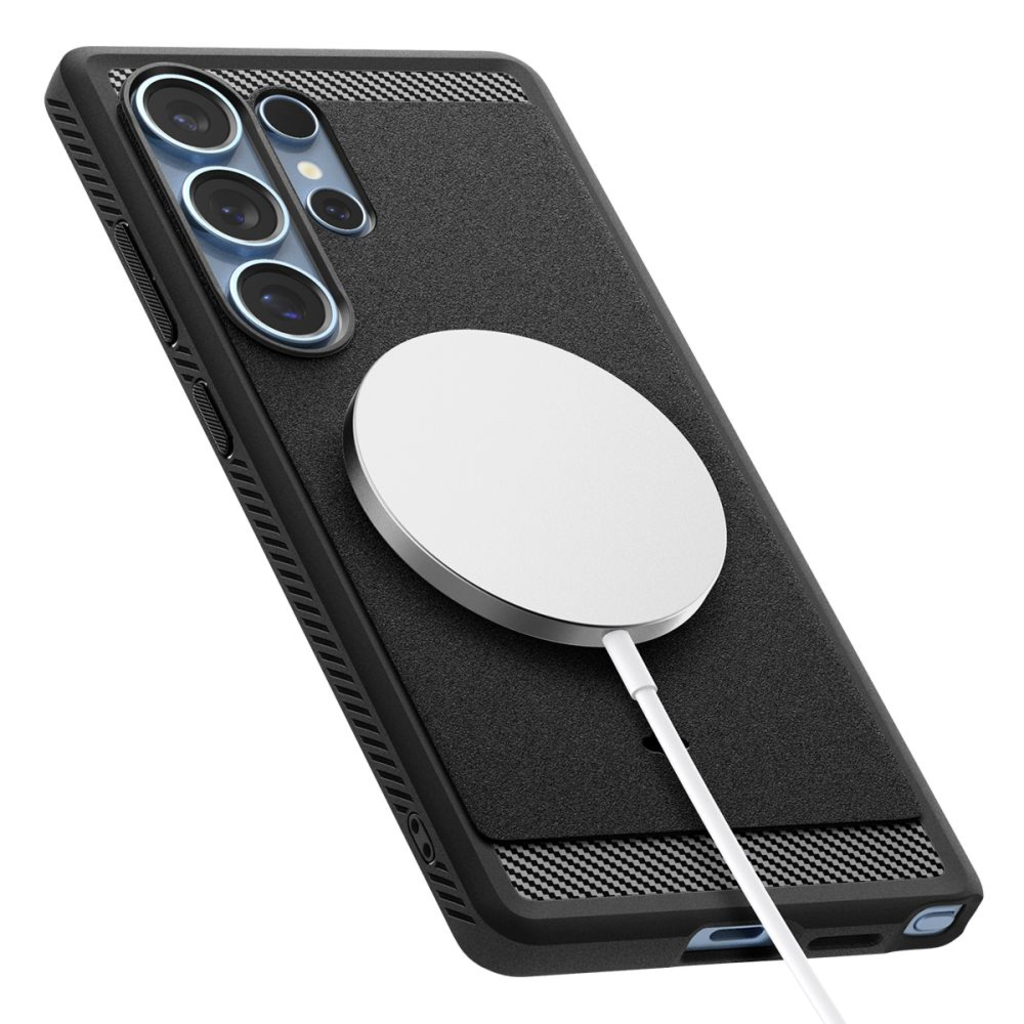  Samsung Galaxy S25 Ultra Spigen Rugged Armor Mag Magsafe Matt Fekete tok - 10