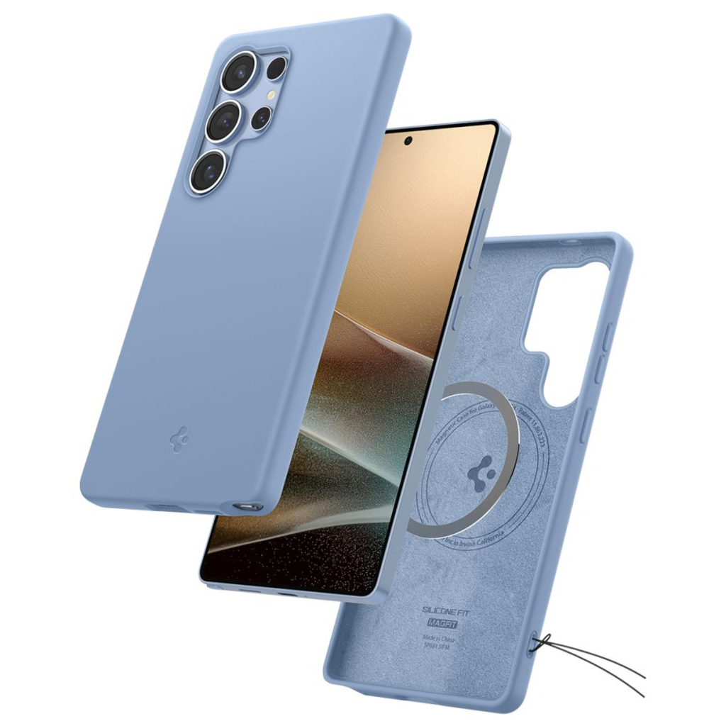 Spigen Silicone Fit Mag Magsafe Galaxy S25 Ultra Sapphire Blue - 8