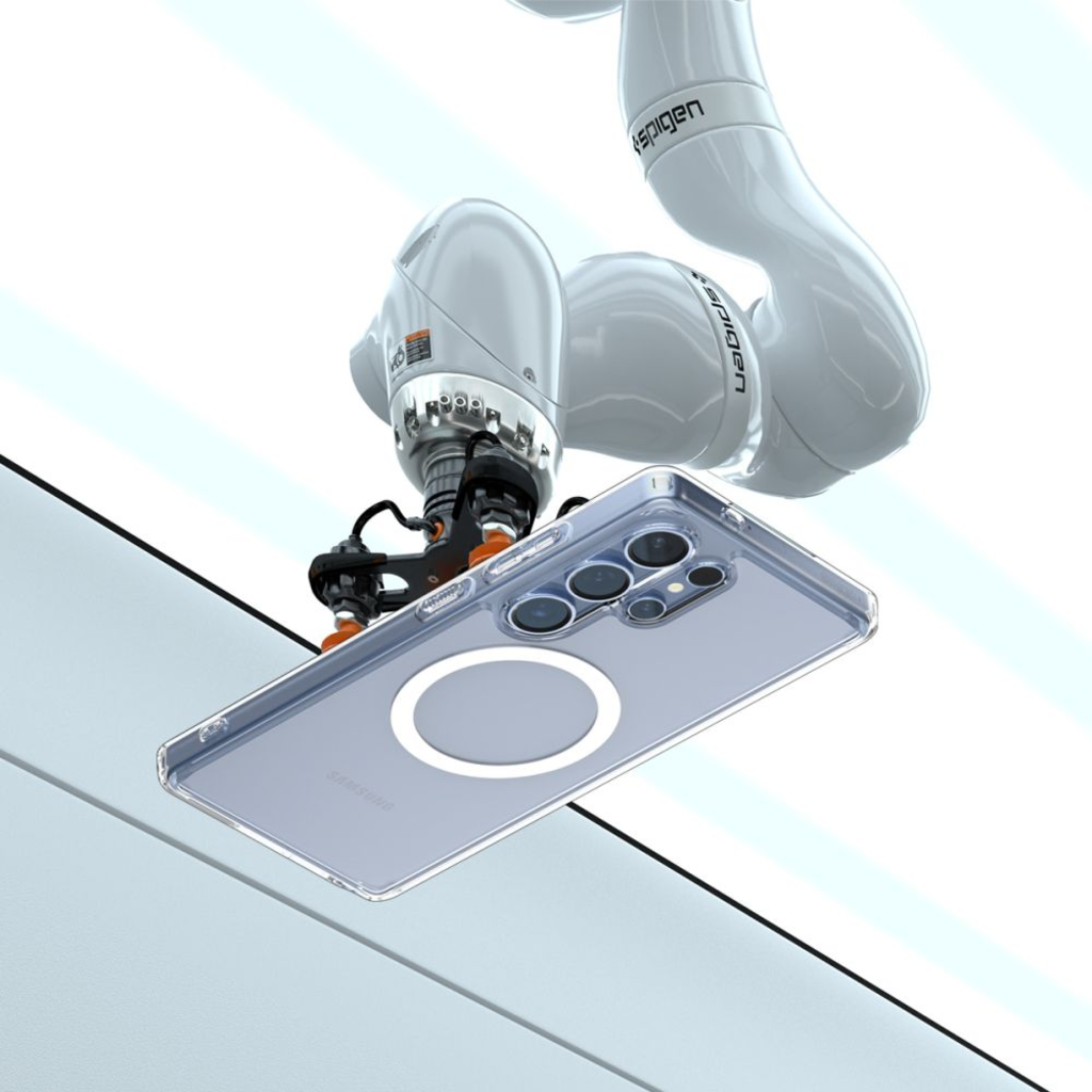  Galaxy S25 Ultra Átlátszó/Fehér Spigen Ultra Hybrid Mag Magsafe tok - 11