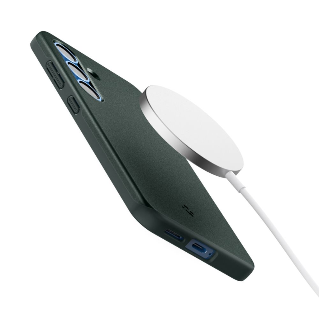  Galaxy S25 Absztrakt Zöld Spigen Thin Fit Mag Magsafe tok - 8