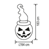 Home KD 180 T felfújható halloween tök, 183 cm, belső LED projektorral, beépített ventilátor, kül- és beltéri - 2. kép