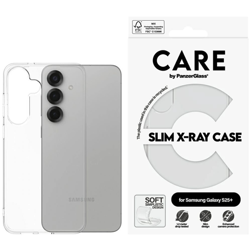CARE by PanzerGlass Fashion X-Ray Tok Samsung Galaxy S25+ - Átlátszó CARE by PanzerGlass Fashion X-Ray Tok Samsung Galaxy S25+ - Átlátszó