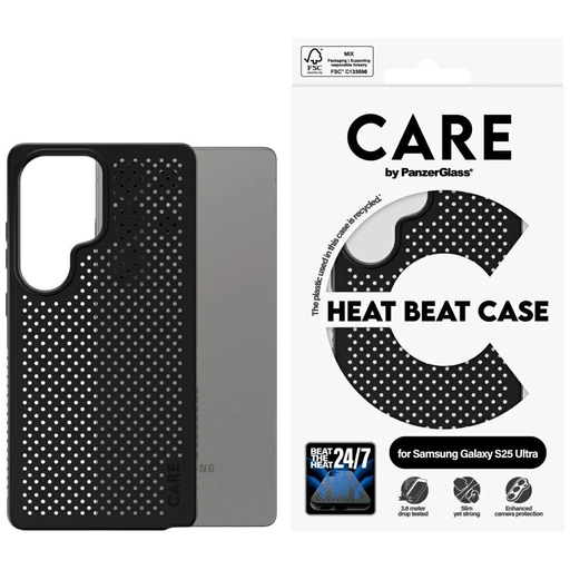 CARE by PanzerGlass Hőszabályozó Tok Samsung Galaxy S25 Ultra - Fekete tok CARE by PanzerGlass Hőszabályozó Tok Samsung Galaxy S25 Ultra - Fekete tok