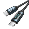 BWOO 60W Fonott USB-C - USB-C kábel, animációs fénnyel 1m - 0. kép