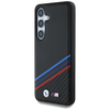 Eredeti BMW Bőrtok Tricolor Crossing Stripes MagSafe Samsung Galaxy S25 fekete tok - 0. kép
