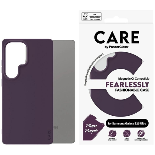 CARE by PanzerGlass divatos tok Samsung Galaxy S25 Ultra számára - Lila tok CARE by PanzerGlass divatos tok Samsung Galaxy S25 Ultra számára - Lila tok