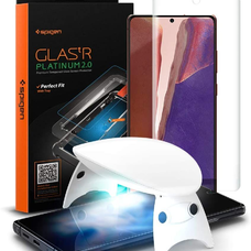 Samsung Galaxy Note 20 Spigen kijelzővédő üvegfólia UV lámpával Glass.Tr Platinum