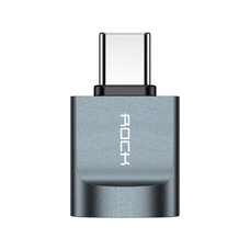 Rock Adapter CA03 - USB (női) to Type C (férfi) - sötétszürke