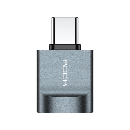 Rock Adapter CA03 - USB (női) to Type C (férfi) - sötétszürke