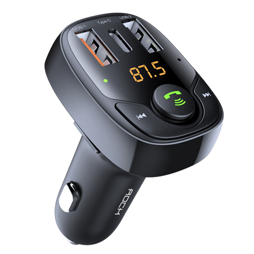 Rock Transmitter FM B301 MP3, Bluetooth - 2xUSB + Type C + micro SD - 36W fekete