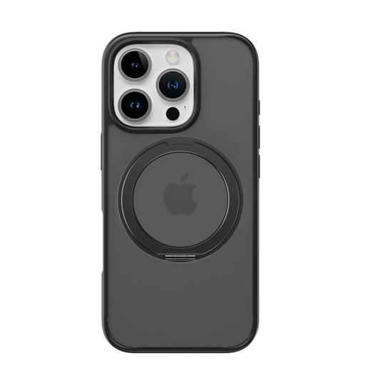 Rock Crystal Rotating Touch Series mágneses tok iPhone 16 Pro fekete tok Rock Crystal Rotating Touch Series mágneses tok iPhone 16 Pro fekete tok