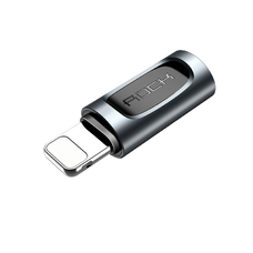 Rock adapter - Lightning (női) - Type C (férfi) - fekete