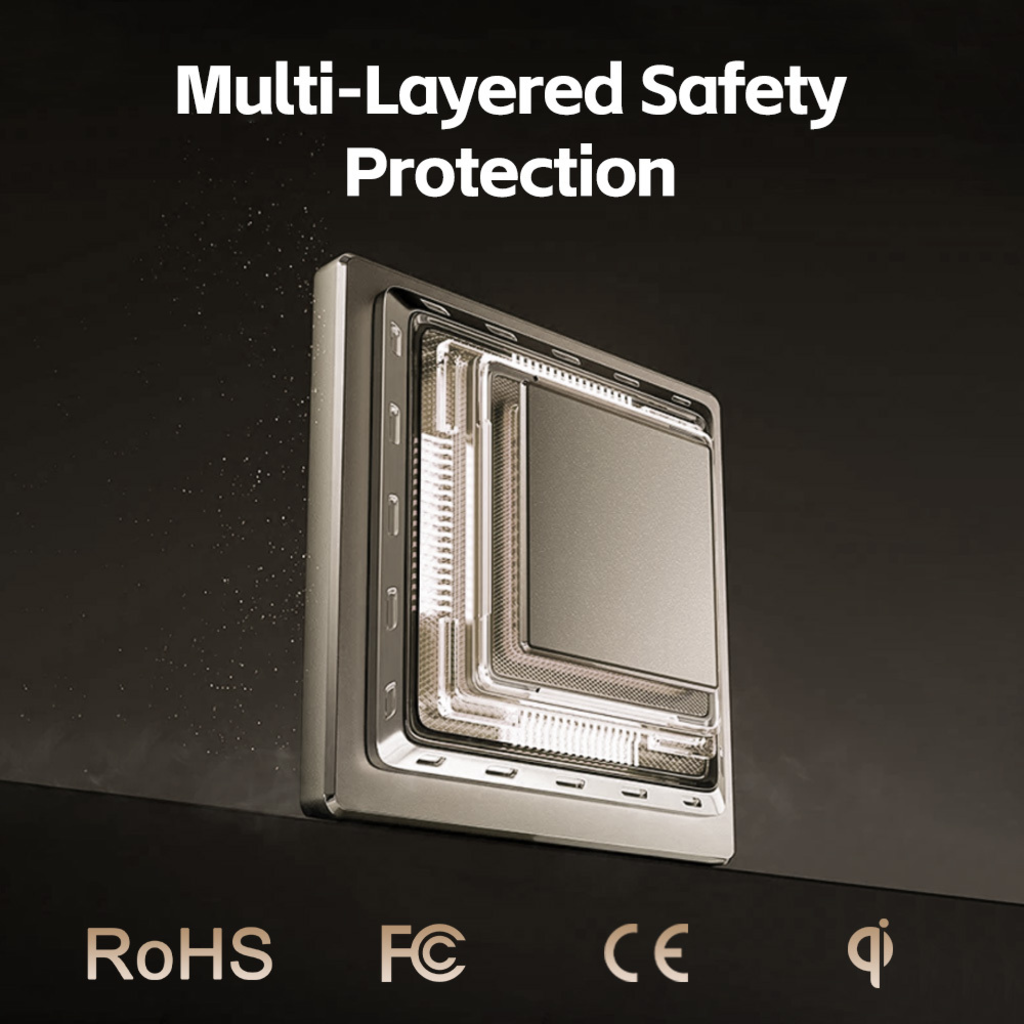 Rock mágneses autós tartó W36 Qi2 indukciós légkimeneti fekete, - 11