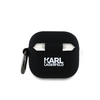 Karl Lagerfeld 3D Logo NFT Karl és Choupette Szilikon tok AirPods 4 Fekete - 0. kép