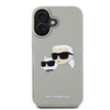 Karl Lagerfeld 3D Rubber Double Heads tok iPhone 16 Beige - 1. kép