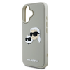 Karl Lagerfeld 3D Rubber Double Heads tok iPhone 16 Beige - 3. kép