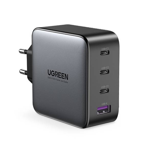 UGREEN CD226 hálózati töltő, USB QC3.0, 3x USB-C, 100W, PD (fekete)