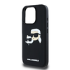 Karl Lagerfeld 3D Rubber Double Heads tok iPhone 16 Pro Max Fekete - 3. kép