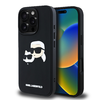  iPhone 16 Pro Karl Lagerfeld 3D Rubber Double Heads fekete tok thumbnail