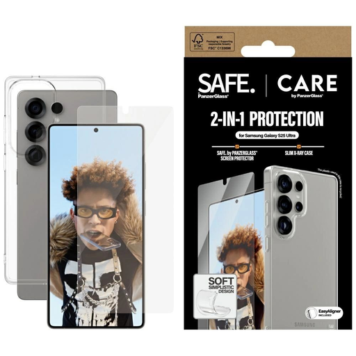 CARE by PanzerGlass Fashion 2in1 tok + üvegfólia védőszett Samsung Galaxy S25 Ultra készülékhez