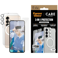 CARE by PanzerGlass Flagship 3in1 tok + üvegfólia + objektívvédő készlet Samsung Galaxy S25+ számára