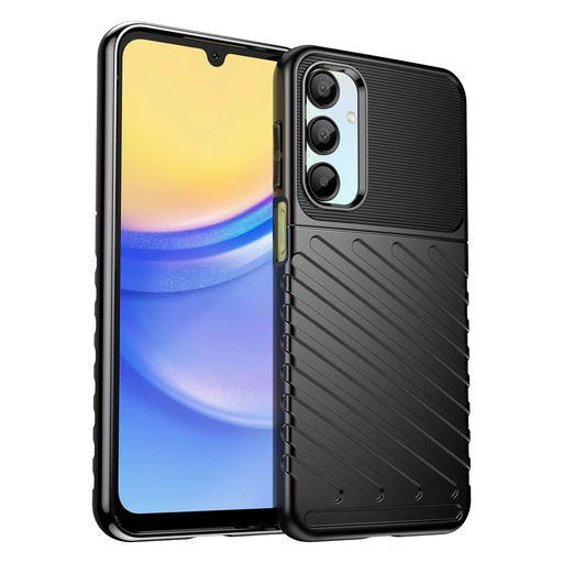 Thunder Case Samsung Galaxy A56/A36 szilikon páncél tok - fekete tok