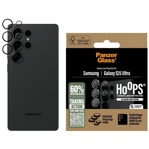 PanzerGlass Hoops lencsevédő edzett üveg Samsung Galaxy S25 Ultra átlátszó üvegfólia