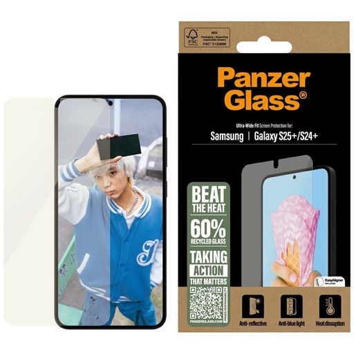 PanzerGlass All-in-One Ultra-Wide Fit edzett üveg Samsung Galaxy S25+ üvegfólia