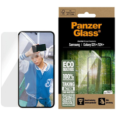 PanzerGlass Eco Matrix Ultra-Wide Fit edzett üveg Samsung Galaxy S25+ készülékhez üvegfólia