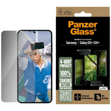 PanzerGlass Eco Matrix Ultra-Wide Fit Privacy üvegfólia Samsung Galaxy S25+ készülékhez