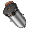 HOCO autós töltő 2 x Type C + kábel Type C - Lightning PD QC 45W NZ16B fém szürke - 1. kép