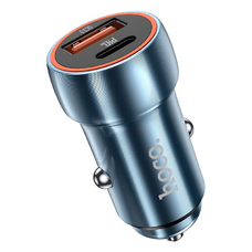 HOCO autós töltő USB A + Type C PD QC3.0 3A 20W Z46A zafírkék