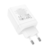 HOCO töltő 2 x Type C + USB A PD QC3.0 3A 35W N33 fehér - 0. kép