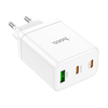 HOCO töltő 2 x Type C + USB A PD QC3.0 3A 35W N33 fehér - 1. kép