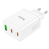 HOCO töltő 2 x Type C + USB A PD QC3.0 3A 35W N33 fehér - 3. kép