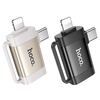 HOCO adapter OTG 2in1 Type C (férfi) / Lightning (férfi) USB A (női) UA31F fekete - 3. kép