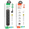 HOCO elosztó 1 aljzat + USB A + 3 x Type C PD QC3.0 3A 67W NS9 2 m fekete - 3. kép