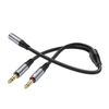 HOCO kábel AUX 2 az 1-ben 3,5 mm jack (női) 2 x 3,5 mm jack (férfi) UPA21 0,25 m fém szürke - 0. kép