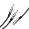 HOCO kábel AUX 2 az 1-ben 3,5 mm jack (női) 2 x 3,5 mm jack (férfi) UPA21 0,25 m fém szürke - 3. kép