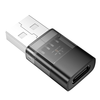 HOCO adapter USB A (férfi) - Typ C (női) UA36C átlátszó fekete - 0. kép