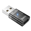HOCO adapter USB A (férfi) - Typ C (női) UA36C átlátszó fekete - 1. kép
