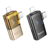 HOCO átalakító OTG 2 az 1-ben Lightning (férfi) / Type C (férfi) USB A (női) UA36E arany - 1. kép