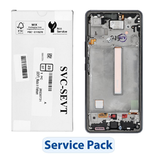 ServicePack LCD kijelző SAMSUNG A53 5G A536B GH82-28024A Fekete