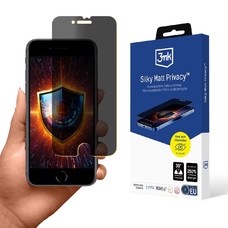 Matt, privatizáló védőfólia 3mk Silky Matt Privacy az Apple iPhone SE 2022 készülékre, üvegfólia.