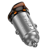 HOCO autós töltő 2 x Type C PD QC3.0 45W NZ16B fém szürke - 1. kép