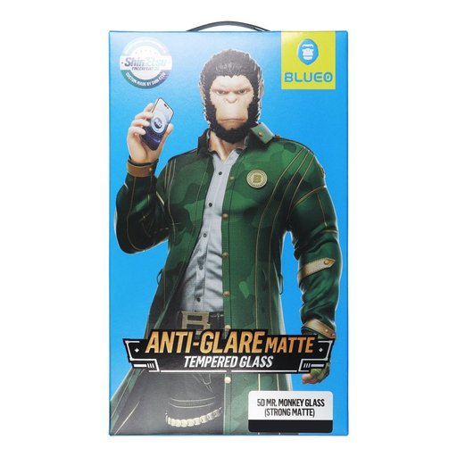 Mr. Monkey 5D üvegfólia 9H extra védelemmel iPhone 12/12 Pro fekete kerettel ( Strong Matte )