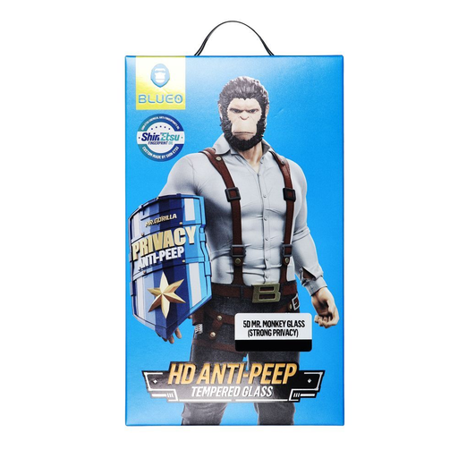 Mr. Monkey 5D üvegfólia 9H extra védelemmel iPhone 12/12 Pro fekete kerettel ( Strong Privacy )