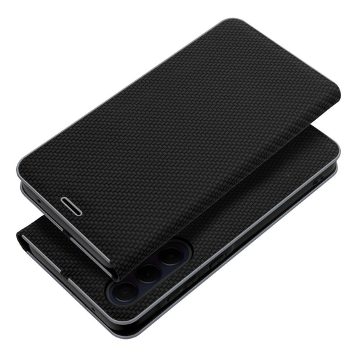 LUNA fliptok Carbon Xiaomi Redmi Note 10 5G / Poco M3 Pro / Poco M3 Pro 5G fekete tok