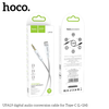 HOCO kábel AUX Jack 3,5 mm - Type C UPA19 1 m ezüst - 3. kép