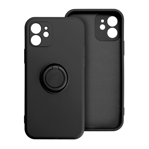 Szilikon gyűrűs tok Xiaomi Redmi Note 14 Pro 5G fekete tok Szilikon gyűrűs tok Xiaomi Redmi Note 14 Pro 5G fekete tok
